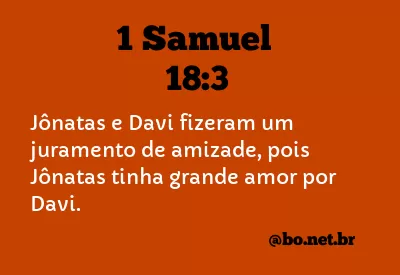 1 Samuel 18:3 NTLH