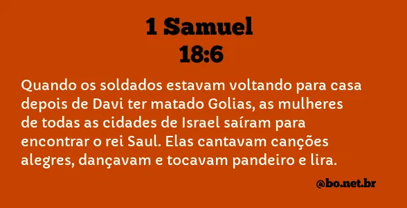 1 Samuel 18:6 NTLH