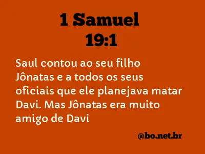 1 Samuel 19:1 NTLH