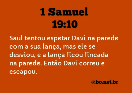 1 Samuel 19:10 NTLH