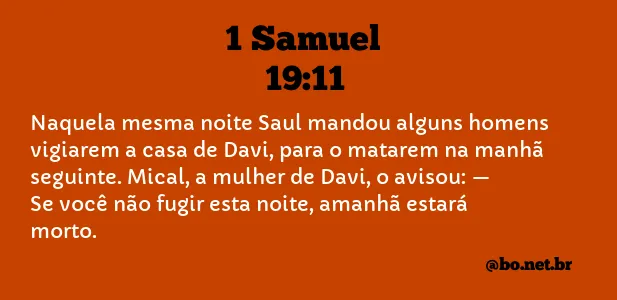 1 Samuel 19:11 NTLH