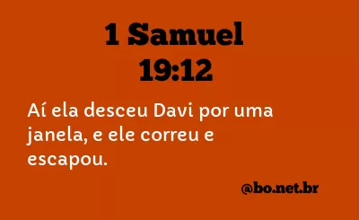 1 Samuel 19:12 NTLH
