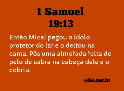 1 Samuel 19:13 NTLH