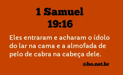 1 Samuel 19:16 NTLH