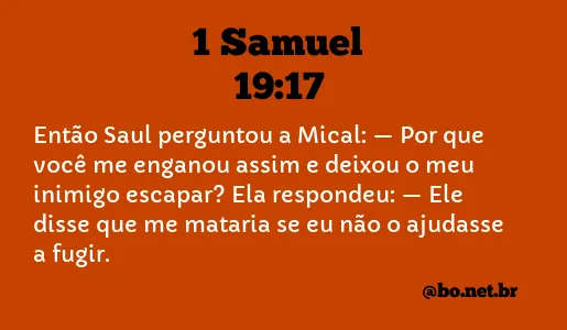 1 Samuel 19:17 NTLH