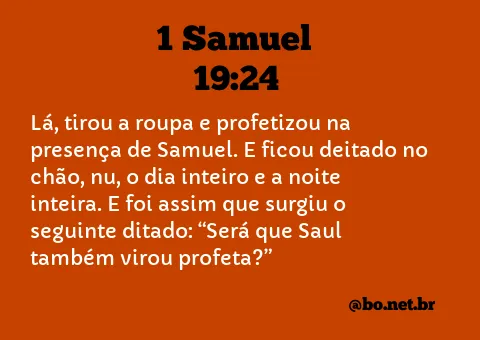 1 Samuel 19:24 NTLH