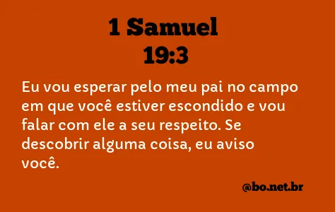 1 Samuel 19:3 NTLH