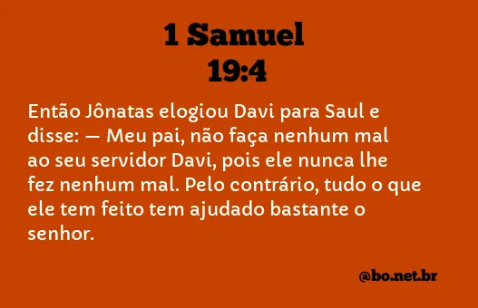 1 Samuel 19:4 NTLH