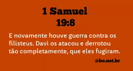 1 Samuel 19:8 NTLH