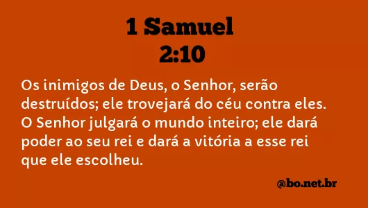 1 Samuel 2:10 NTLH