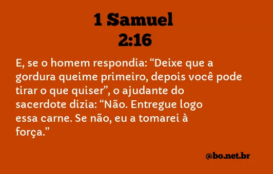 1 Samuel 2:16 NTLH
