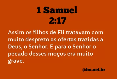 1 Samuel 2:17 NTLH