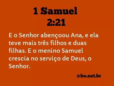 1 Samuel 2:21 NTLH