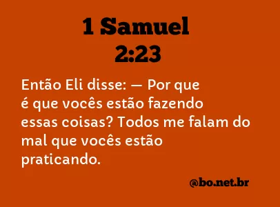 1 Samuel 2:23 NTLH