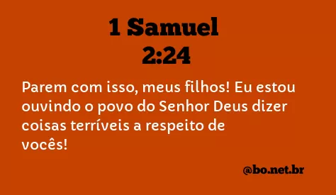 1 Samuel 2:24 NTLH