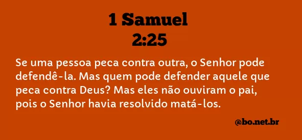 1 Samuel 2:25 NTLH