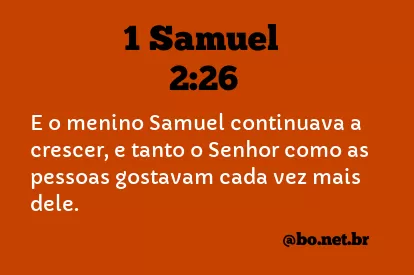 1 Samuel 2:26 NTLH