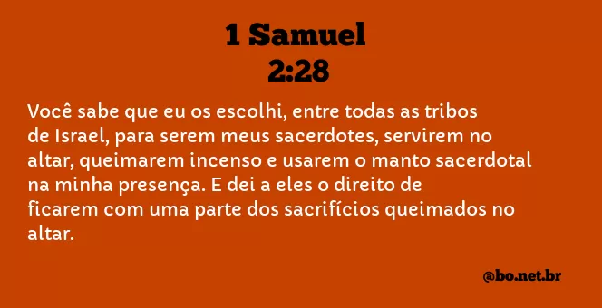 1 Samuel 2:28 NTLH