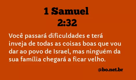 1 Samuel 2:32 NTLH
