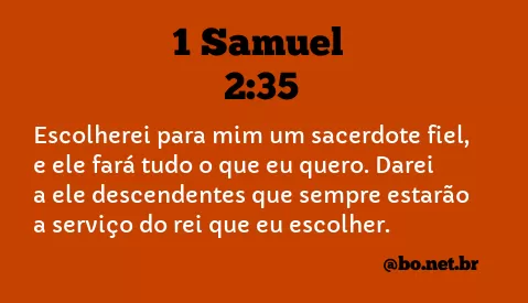 1 Samuel 2:35 NTLH