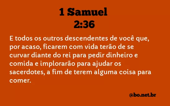 1 Samuel 2:36 NTLH