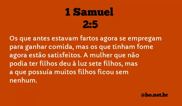 1 Samuel 2:5 NTLH