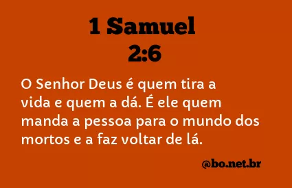 1 Samuel 2:6 NTLH