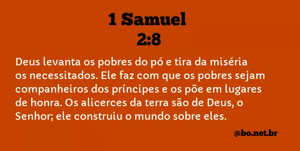 1 Samuel 2:8 NTLH