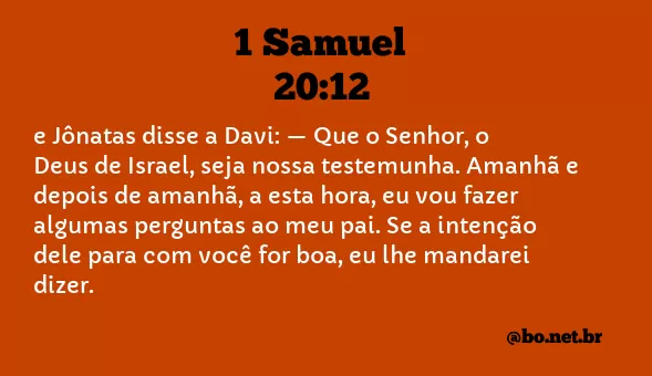 1 Samuel 20:12 NTLH