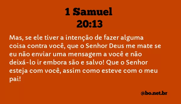 1 Samuel 20:13 NTLH