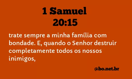 1 Samuel 20:15 NTLH