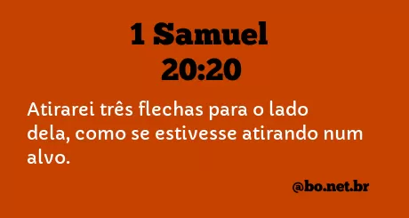 1 SAMUEL 20:20 NVI NOVA VERSÃO INTERNACIONAL
