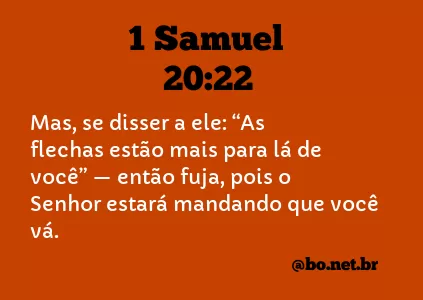 1 Samuel 20:22 NTLH