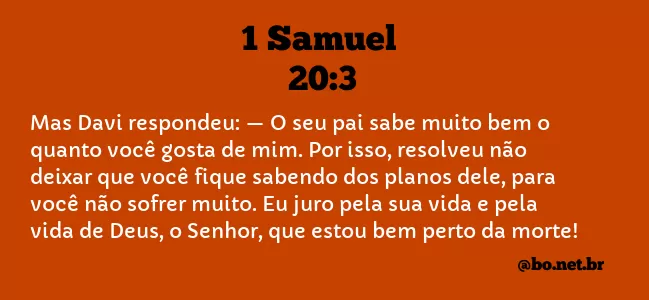 1 Samuel 20:3 NTLH