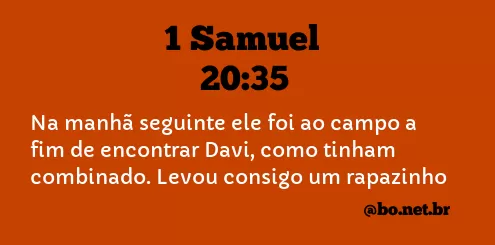 1 Samuel 20:35 NTLH