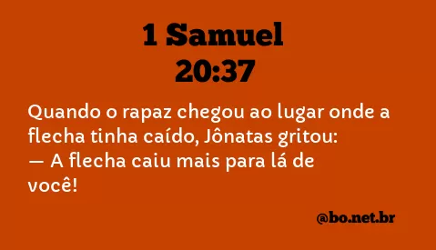 1 Samuel 20:37 NTLH