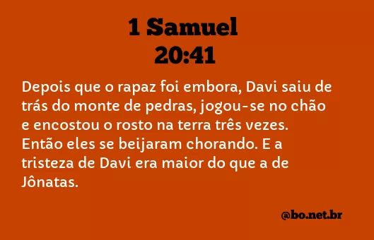 1 Samuel 20:41 NTLH