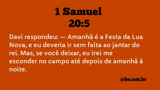 1 Samuel 20:5 NTLH