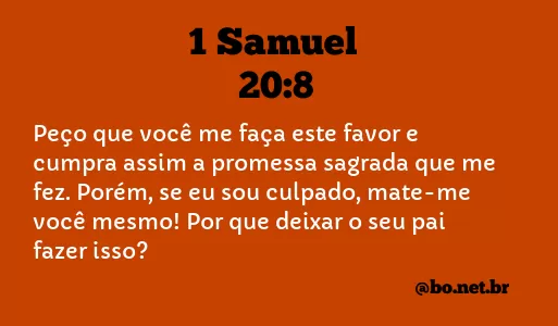 1 Samuel 20:8 NTLH