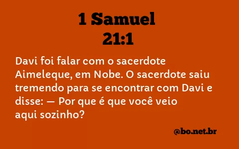 1 Samuel 21:1 NTLH