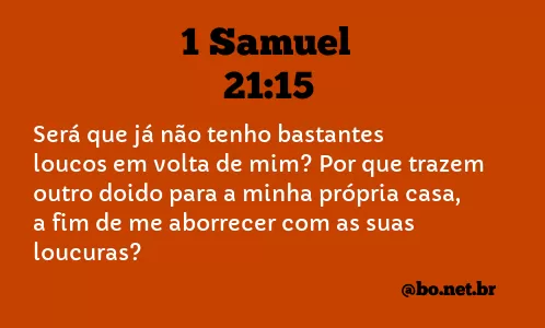 1 Samuel 21:15 NTLH