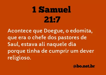 1 Samuel 21:7 NTLH