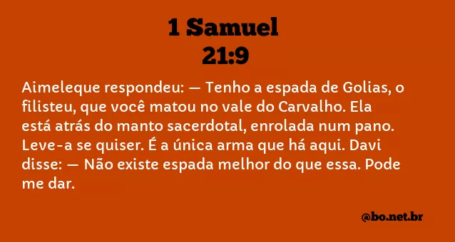 1 Samuel 21:9 NTLH