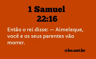 1 Samuel 22:16 NTLH