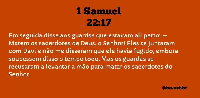 1 Samuel 22:17 NTLH