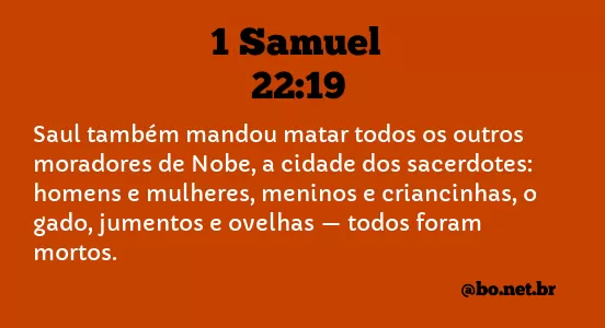 1 Samuel 22:19 NTLH