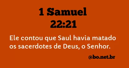 1 Samuel 22:21 NTLH