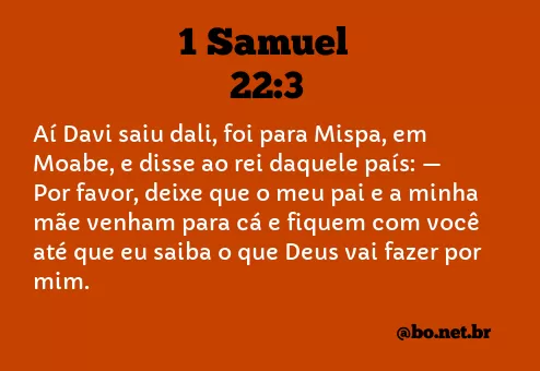 1 Samuel 22:3 NTLH