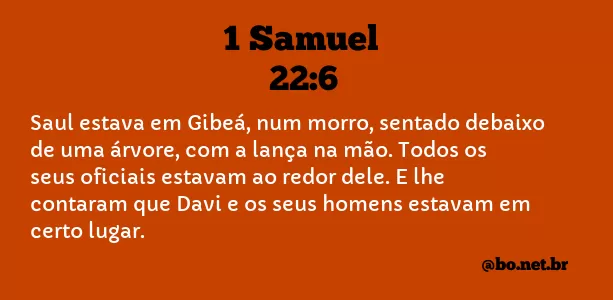 1 Samuel 22:6 NTLH