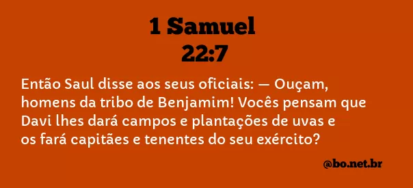 1 Samuel 22:7 NTLH